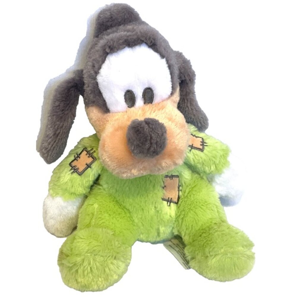 Baby Goofy Plush Chime Rattle Disney Parks Stuffed Animal Toy Green Shaggy 10"
